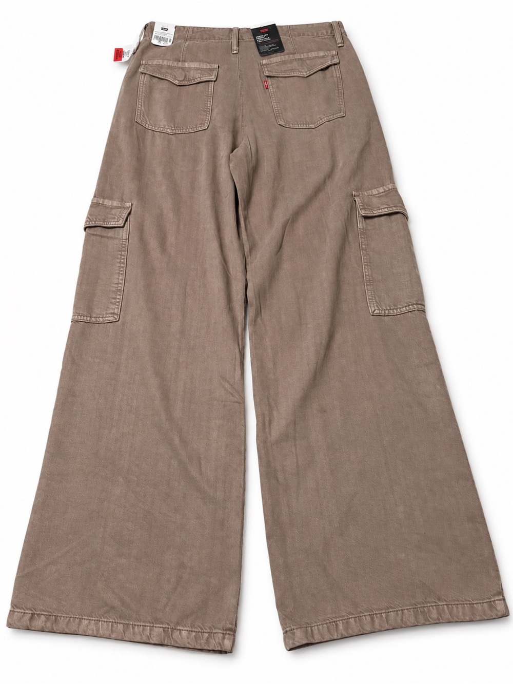 Levi's Wide-Leg Cargo Pants in Taupe Brown
